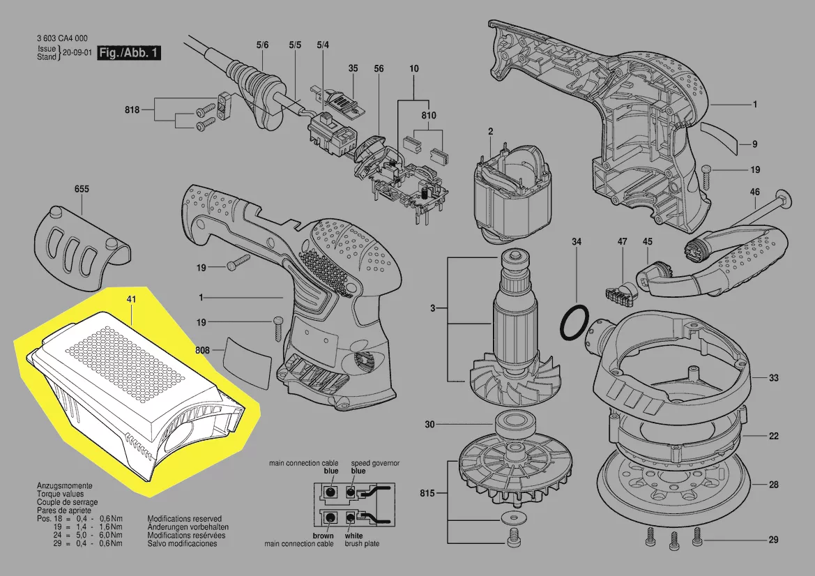 Microfiltre ponceuses PEX 300 AE et PEX 400 AE nouveau modèle